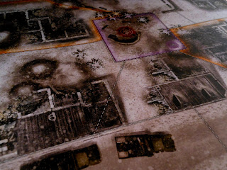 The snowy, abandoned village, scene of carnage in Fireteam Zero: The Europe Cycle.