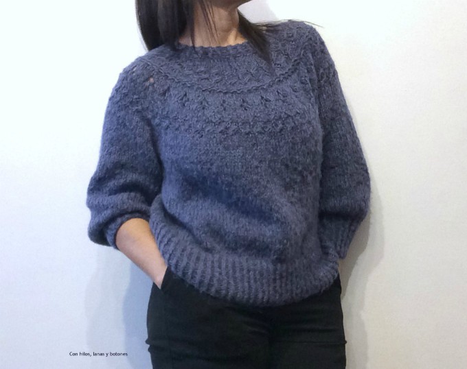 Con hilos, lanas y botones: Ranunculus Sweater (patrón Knit Cafe Midor)