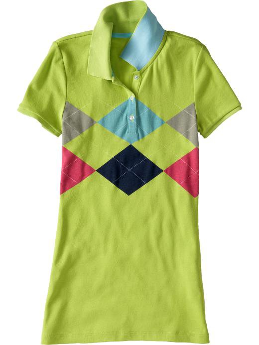 Pink Tie SHOP Old Navy Women's Contrasting Collar Polos