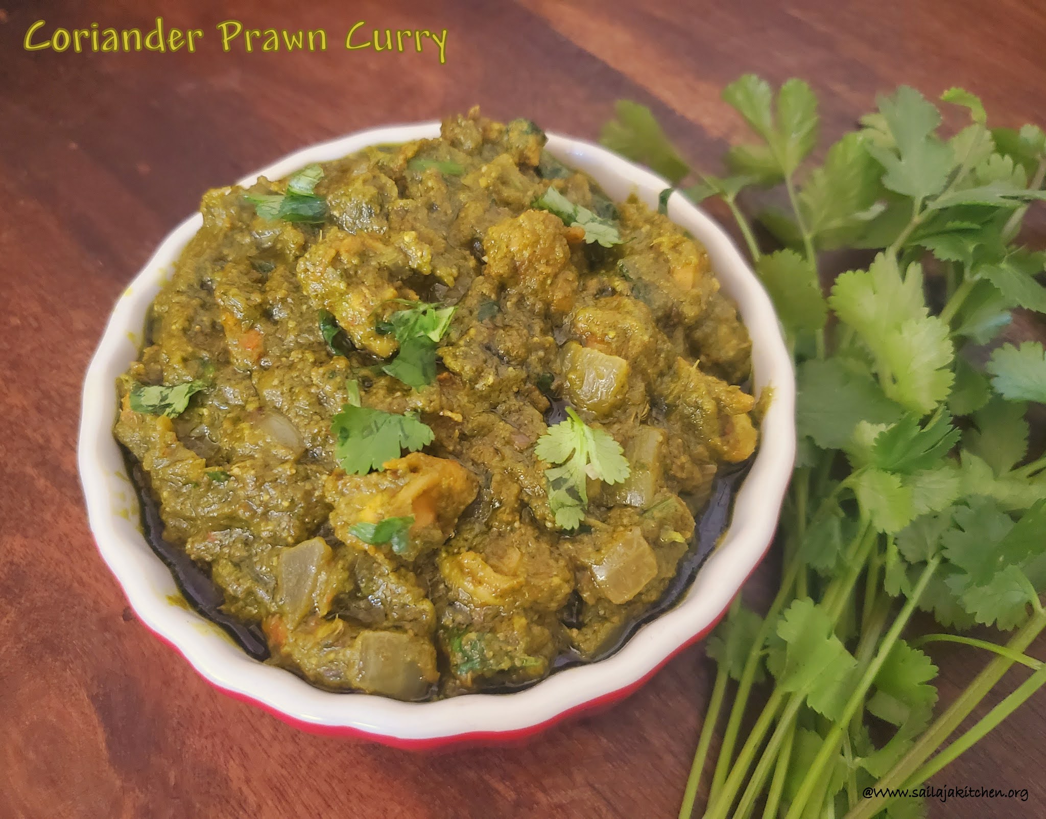 Sailaja Kitchen...A site for all food lovers! Coriander Prawn Curry
