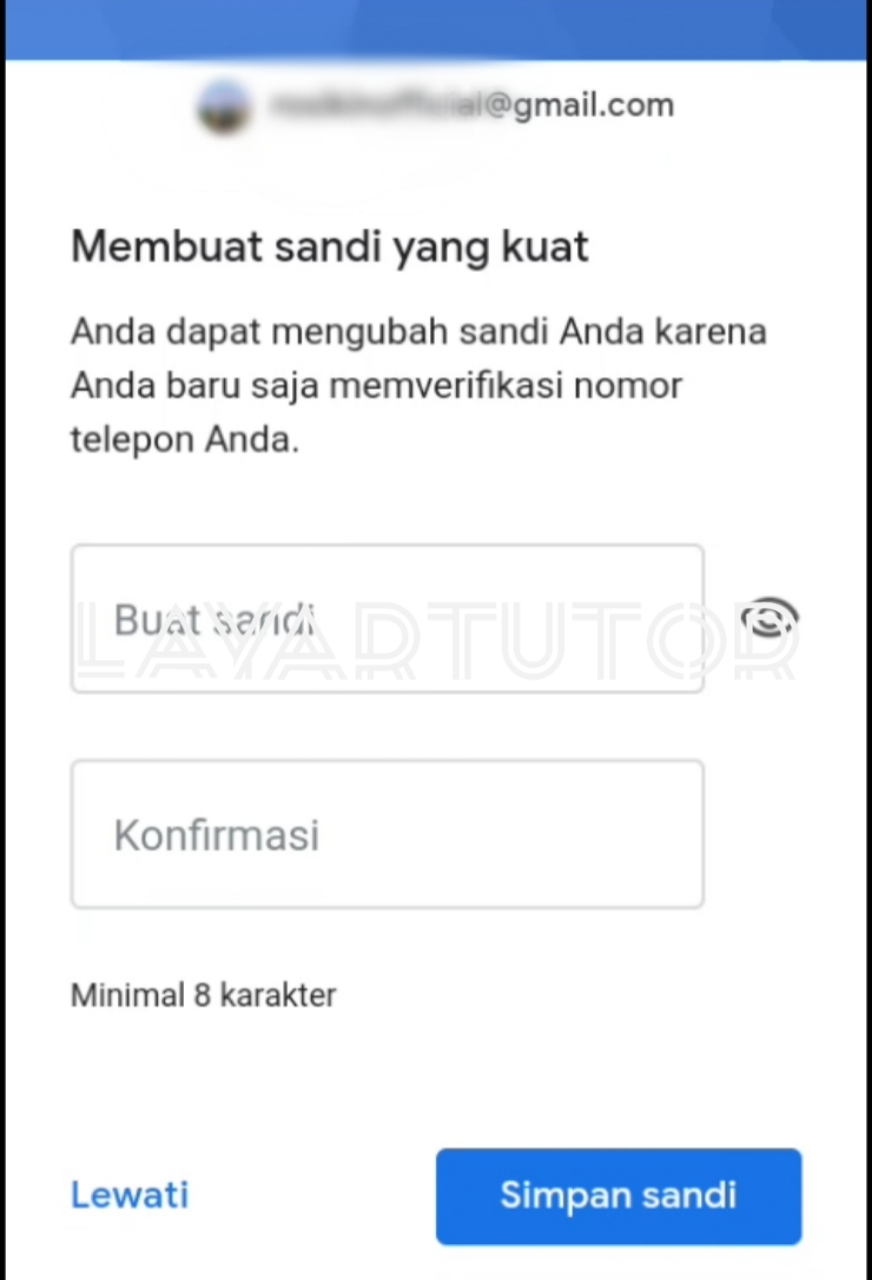 memulihkan alamat email dengan mengganti kata sandi.