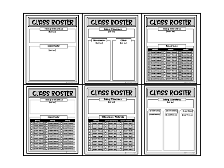 Class Roster Examples