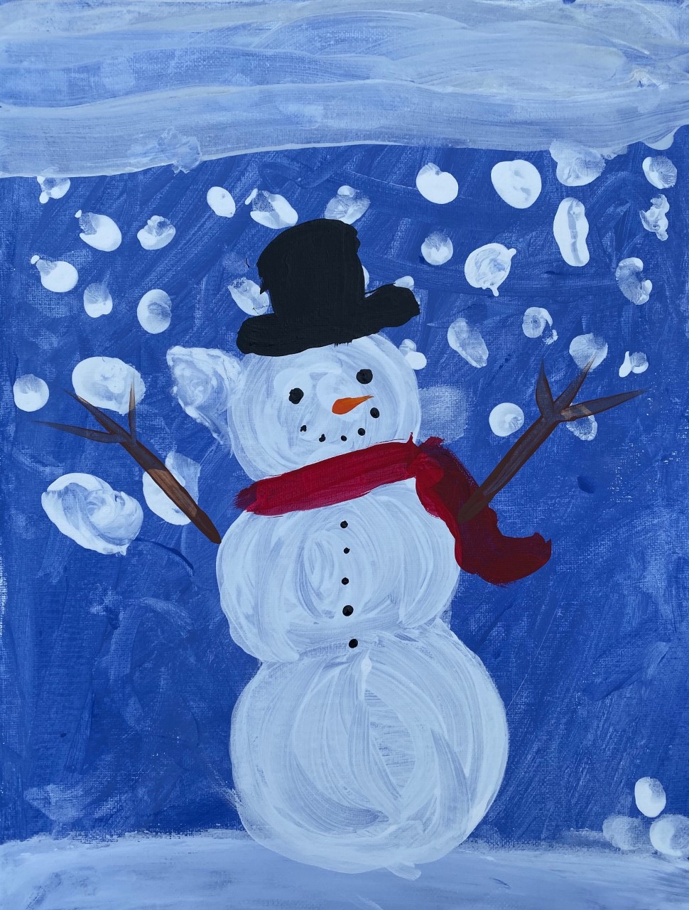 Polka-Dotty Place: Snowman Paintings