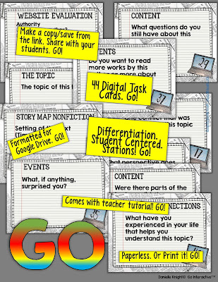 These nonfiction task cards are great for your 4th, 5th, 6th, 7th, 8th, 9th, 10th, 11th, or 12th grade students to get more nonfiction or informative reading and writing skills in! Click through to learn more and get your own copy today!