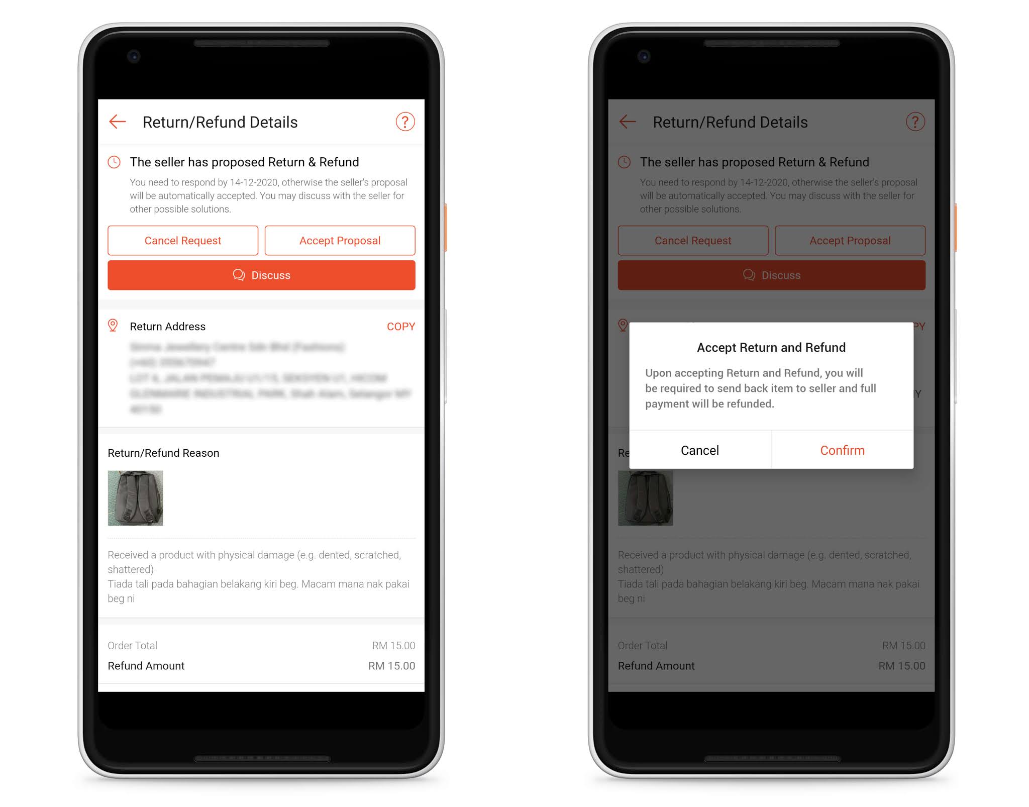 Cara Return Barang Secara Percuma Dan Dapatkan Refund Daripada Seller