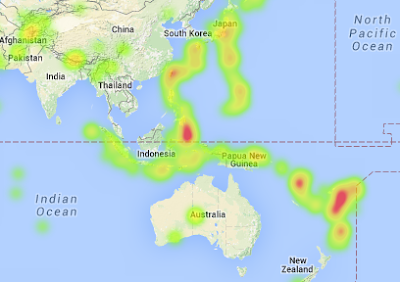 Earthquake heatmap