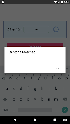 React Native Captcha Code Validation Android & IOS Example