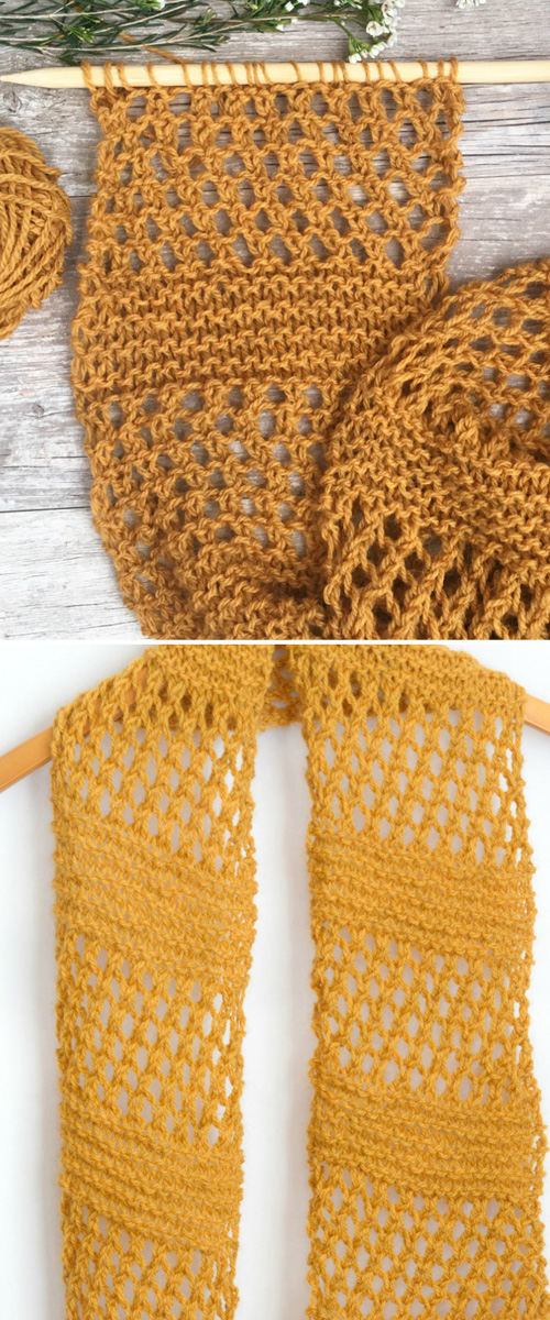 Amazing Knitting How to Knit Easy Summer Scarf Tutorial