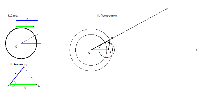план построения угла величиной 45 градусов