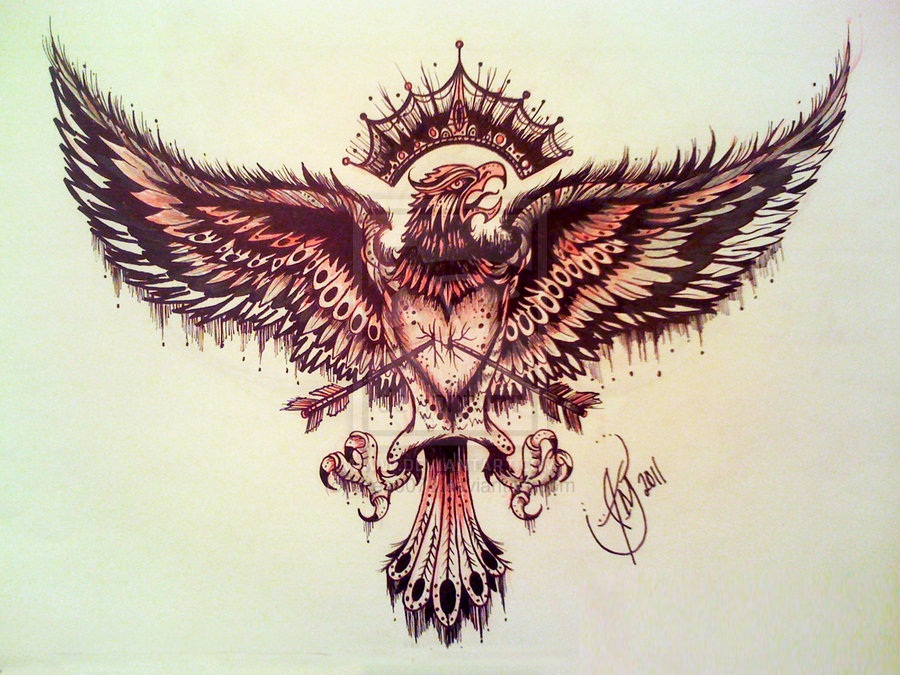 1. Eagle Tattoo Designs for Men - wide 6