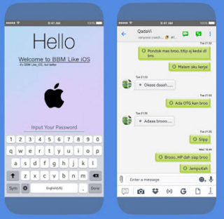 Download BBM iPhone Style iOS Versi Terbaru v3.3.1.24 APK nama