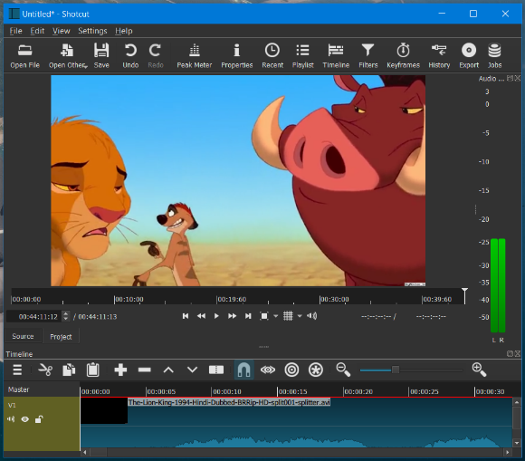 Full featured professional quality free and open-source video editor