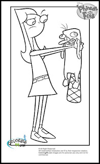 phineas and ferb cadance and perry coloring pages