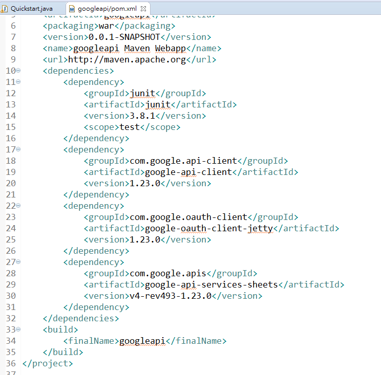 Java程式教學甘仔店 Google API 使用 Google Sheets 使用雲端Google試算表 使用 JAVA實作