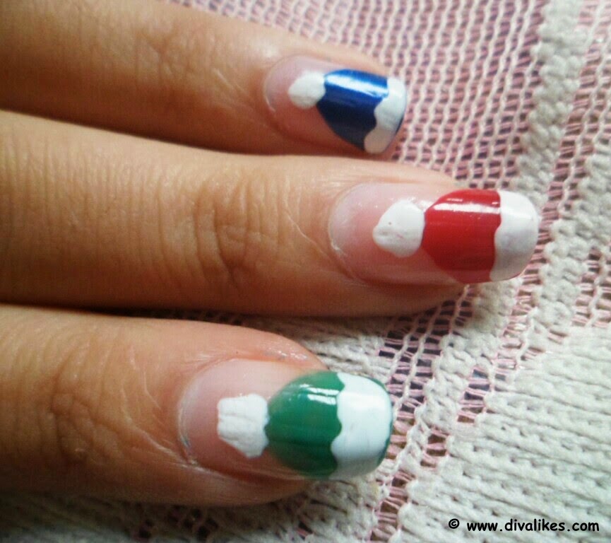 Santa Hat Nail Art Tutorial Diva Likes