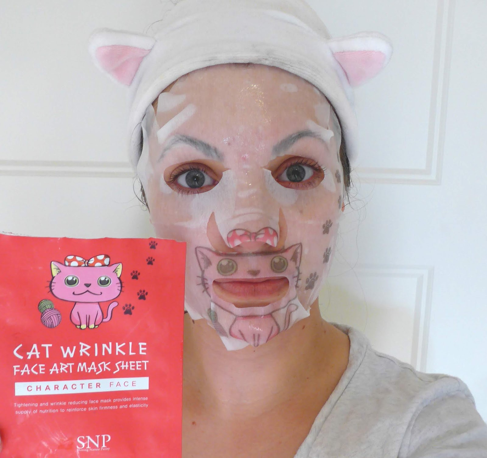 Mask Wednesday - SNP Cat Wrinkle Face Art Mask Sheet Try-on and Review! 