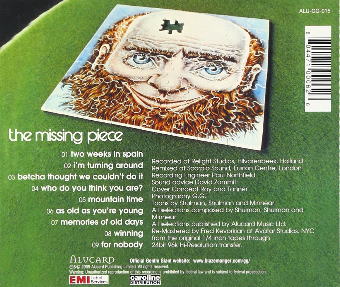 Classic Rock Covers Database Gentle Giant The Missing Piece (1977)