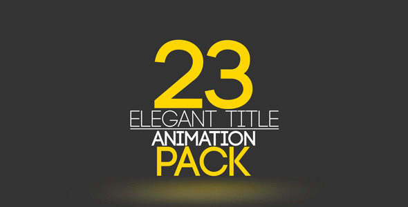 VideoHive 23 Elegant Title Animation
