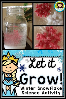 Let It Grow! Winter Snowflake Science Activity - Help Elsa decorate her castle with beautiful homemade snowflakes using pipe cleaners and powdered laundry detergent while practicing the scientific method!