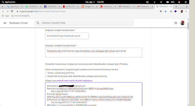 www.tkjcyberart.org , _Tuan2Fay_ - Cara Mengatasi Email Domain Yang Masuk Spam Gmail