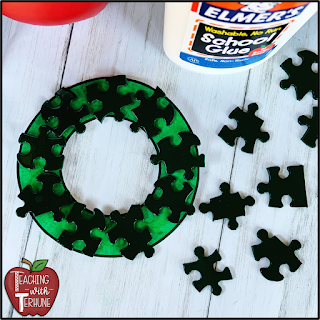 Puzzle Piece Wreath Ornament