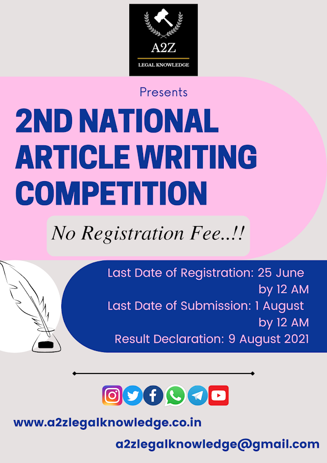 2nd National Article Writing Competition  [Register by June 25]