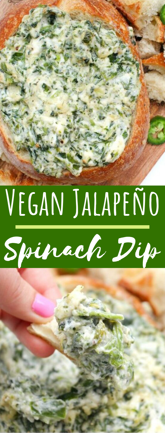 Vegan Jalapeño Spinach Dip #vegan #appetizers