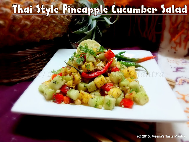 Thai Style Pineapple Cucumber Salad 
