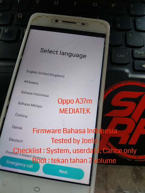 Firmware Oppo A37m Bahasa Indonesia