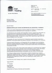 <p class="docs">Letter from NSW Fair Trading, 17 October 2016</p>