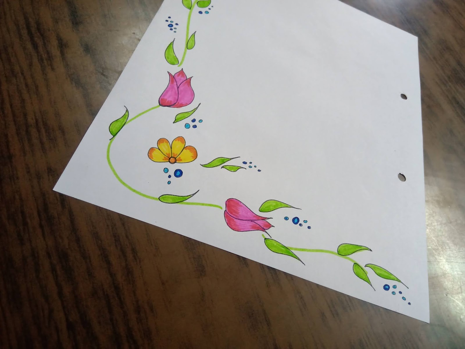 Dear Study How to draw two side paper border images Awesome design