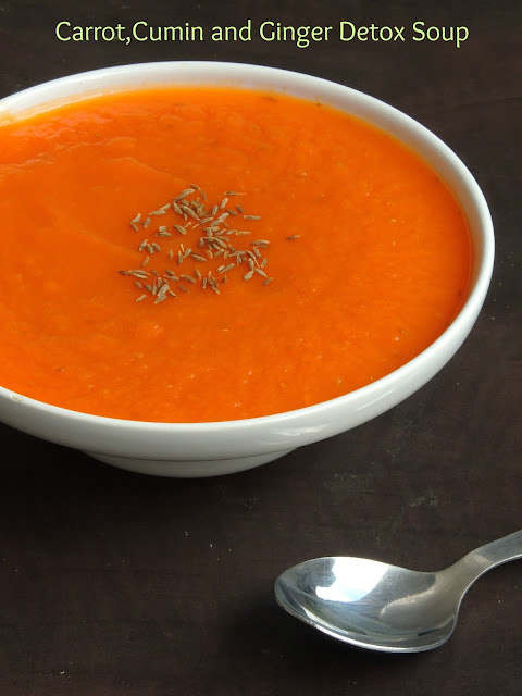 Carrot,Cumin and Ginger Detox Soup