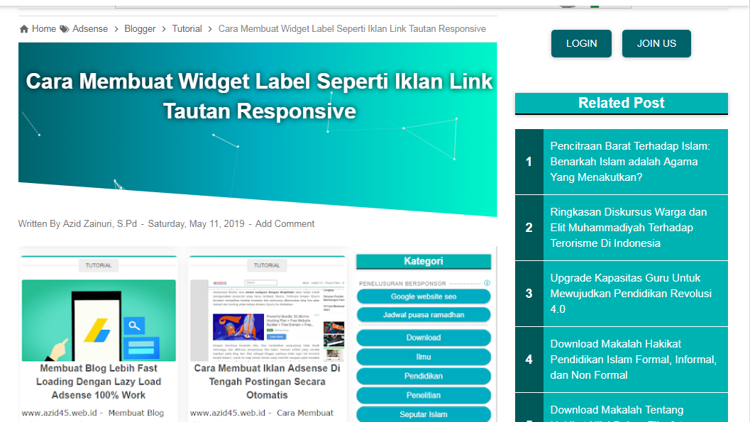 Cara Memodifikasi Related Post Agar Tampil Di Sidebar Blog Cara Memodifikasi Related Post Agar Tampil Di Sidebar Blog