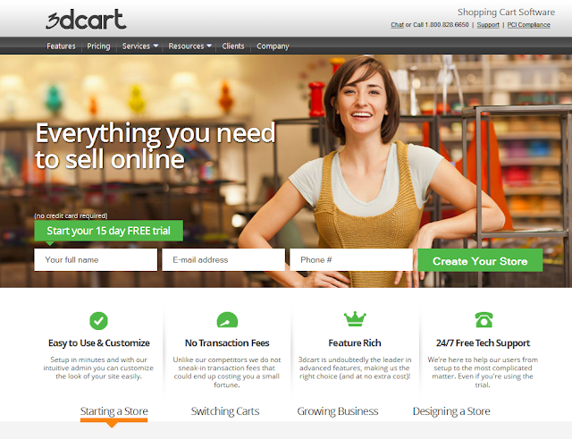 commercial ecommerce solution - 3dcart