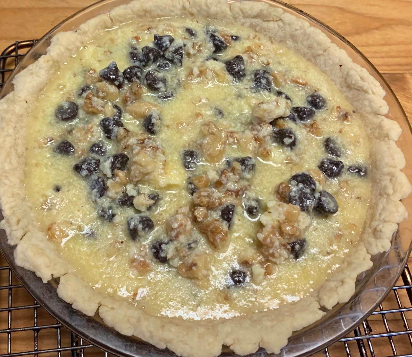 Cooking with Barry & Meta Buttermilk Pie with Chocolate Chips & Walnut