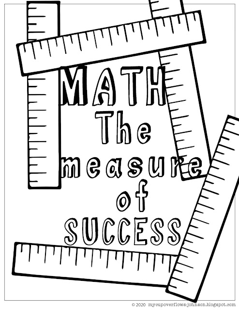 math the measure of success coloring page