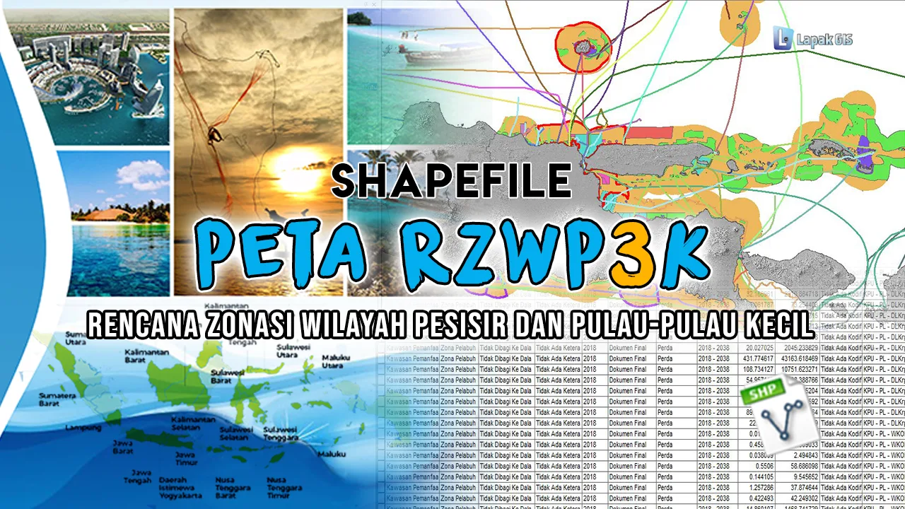 Shapefile (SHP) Peta RZWP3K Lengkap Seluruh Indonesia