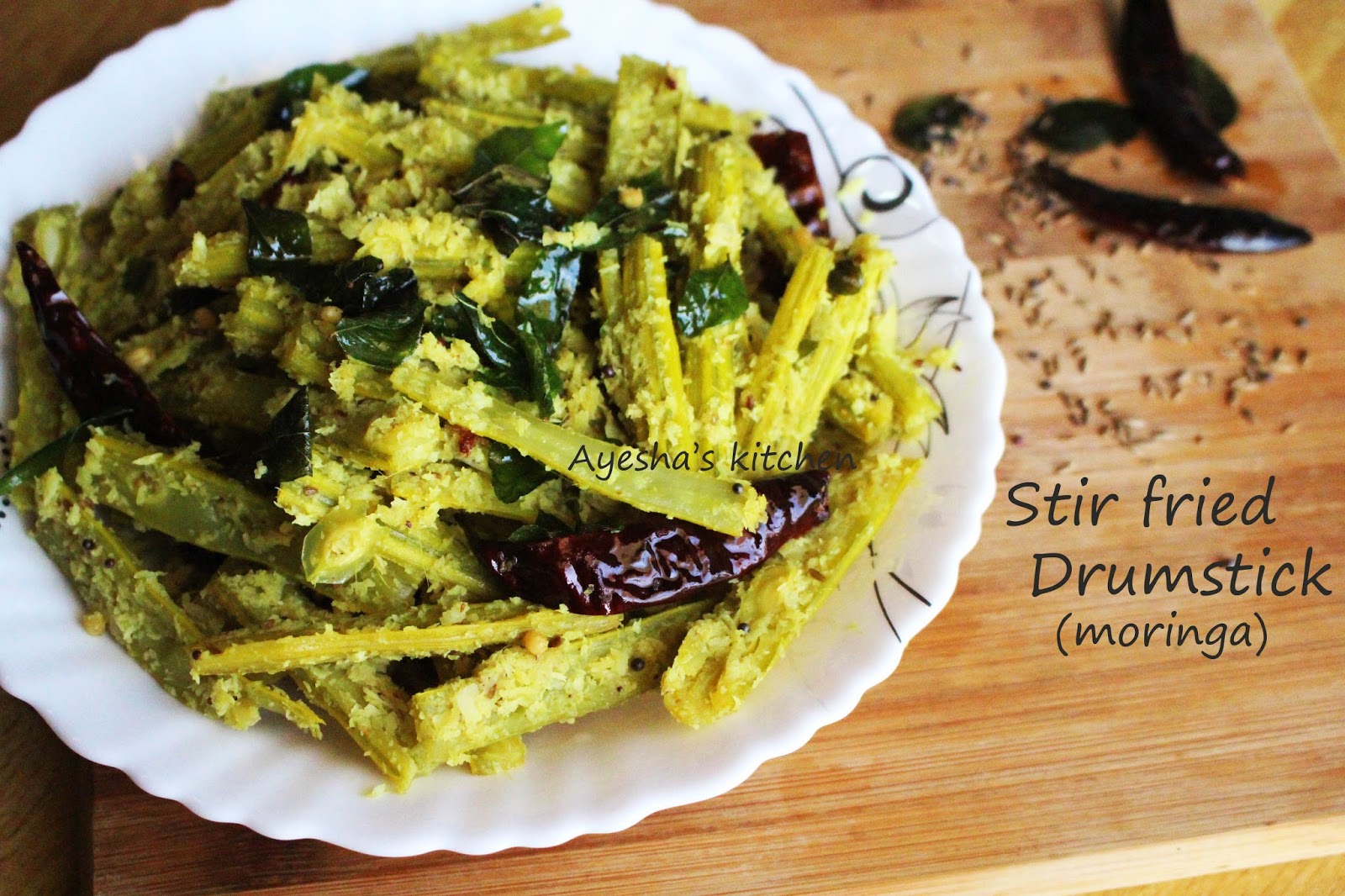 MORINGA RECIPES STIR FRIED DRUMSTICK / MURINGAKKA THORAN
