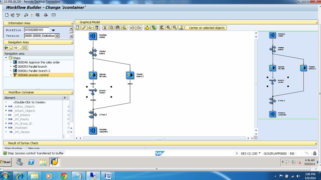 An SAP Consultant SAP Workflow Process Control