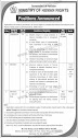8 Jobs In Ministry of Human Rights Govt Of Pakistan Sep 2019