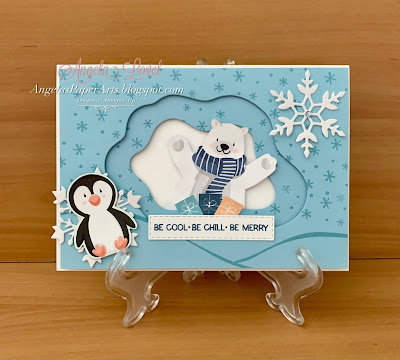 Angela's PaperArts: Stampin Up Penguin Place bundle Christmas card.