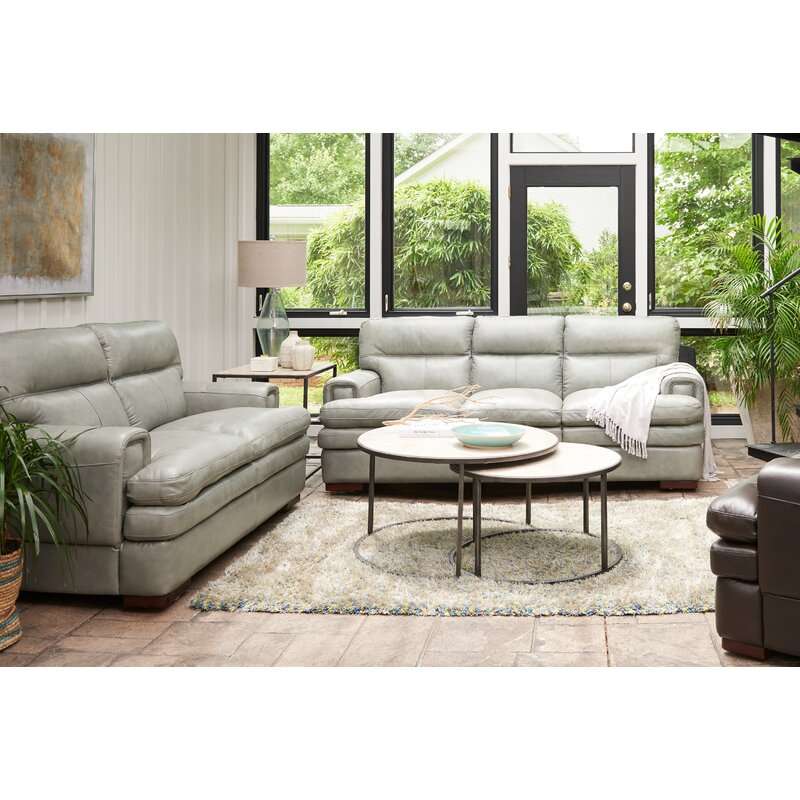 Review ﻿Jake Leather Loveseat Modern & Contemporary Sofas