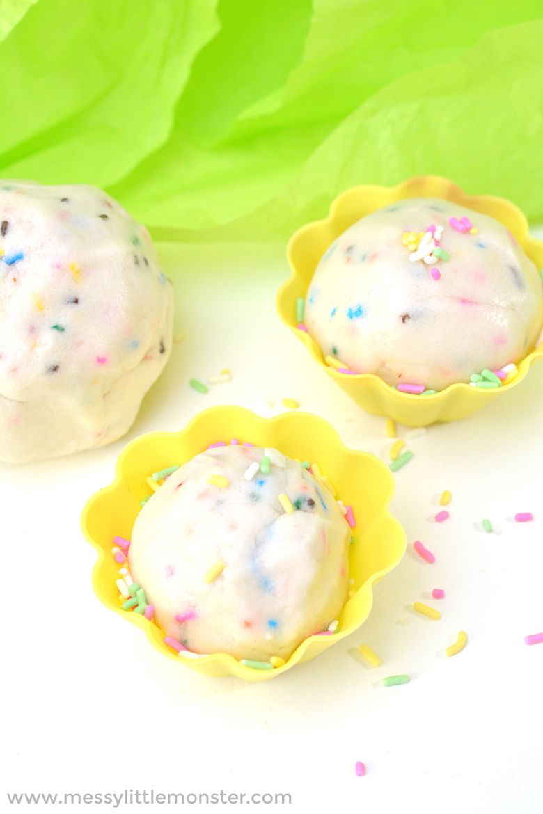 edible cake mix playdough recipe - sensory play recipes for kids
