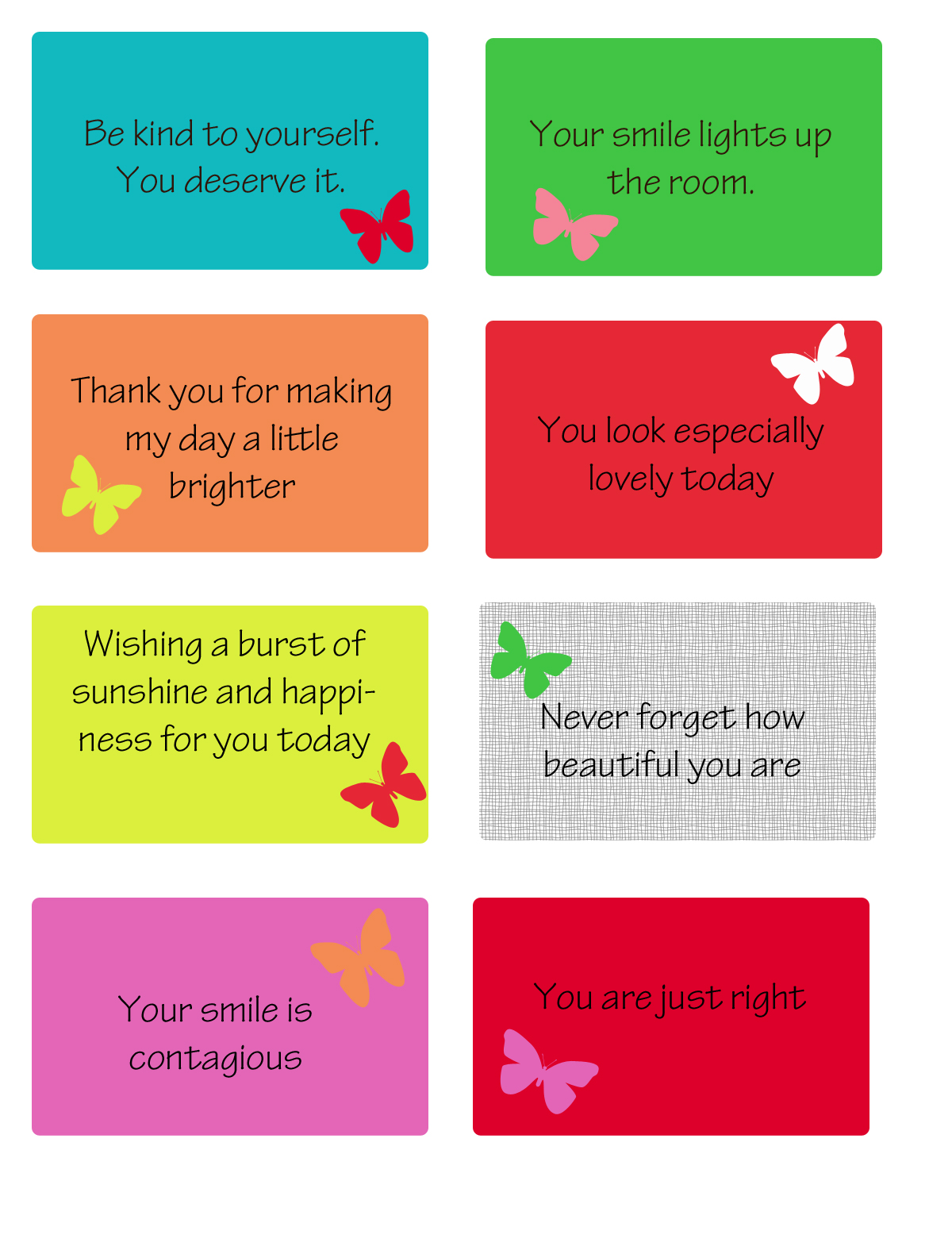 Kindness Cards Printable