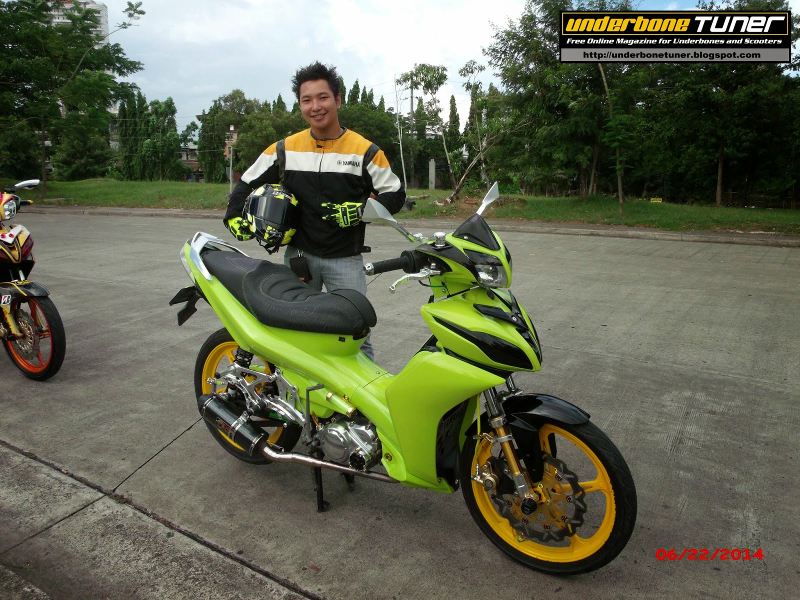 Modified Underbone Racing underbone tuner: Modified Yamaha Vega Force: Nascar - Mellow Yellow Theme