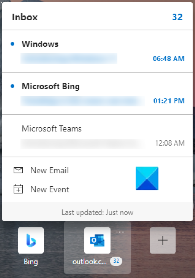 voeg Outlook Smart Tile toe aan Edge 4