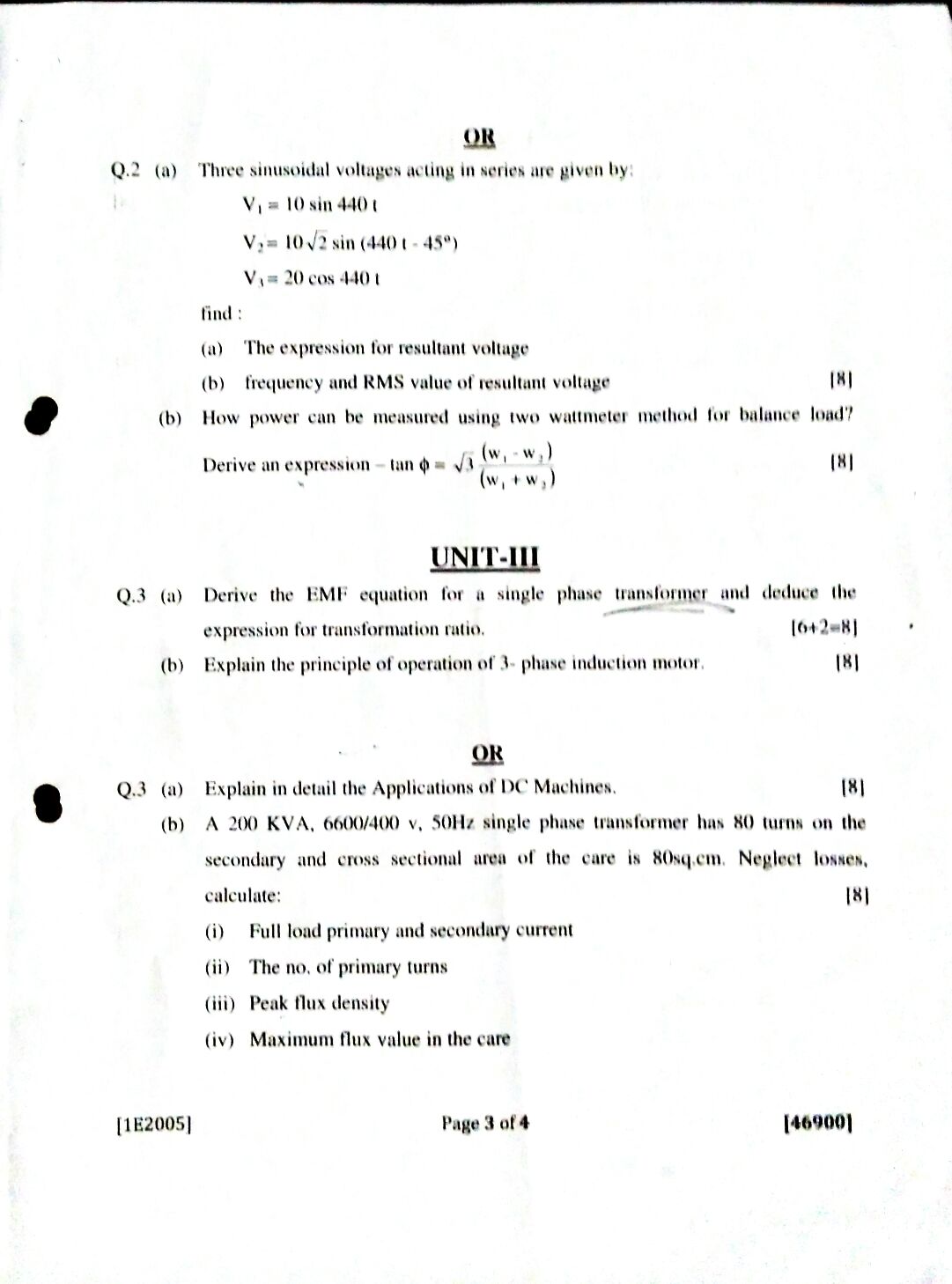 Last 5 years BEE Question Papers of RTU ~ SharmaGS
