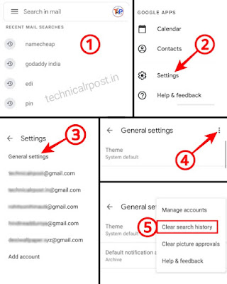 Email ki search history kaise hataye | How to delete search history from gmail app Email ki search history kaise hataye | How to delete search history from gmail app