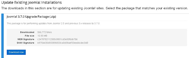 Joomla upgrade package