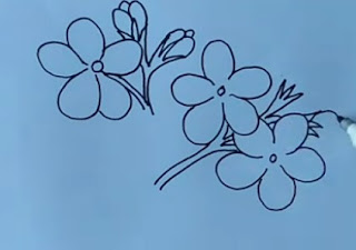Cara Menggambar Bunga Melati - gihowahe.blogspot.com